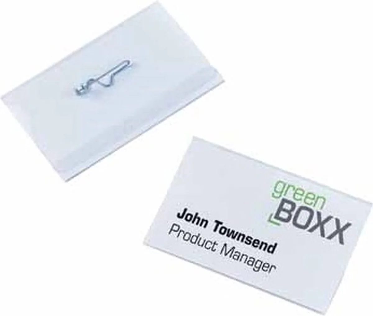 badge met speld formaat 54 x 90 mm by Durable in Transparent – product photo