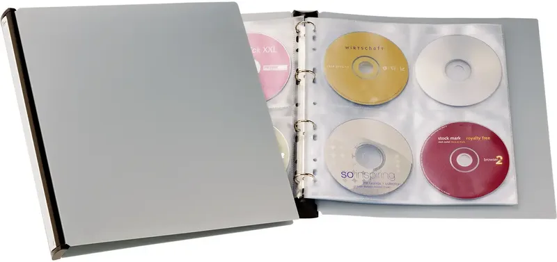CD/DVD Ordner 96 CDs/DVDs/Blu-rays Polypropylen Schwarz, Grau 12 St. 527701 de Durable – photo produit