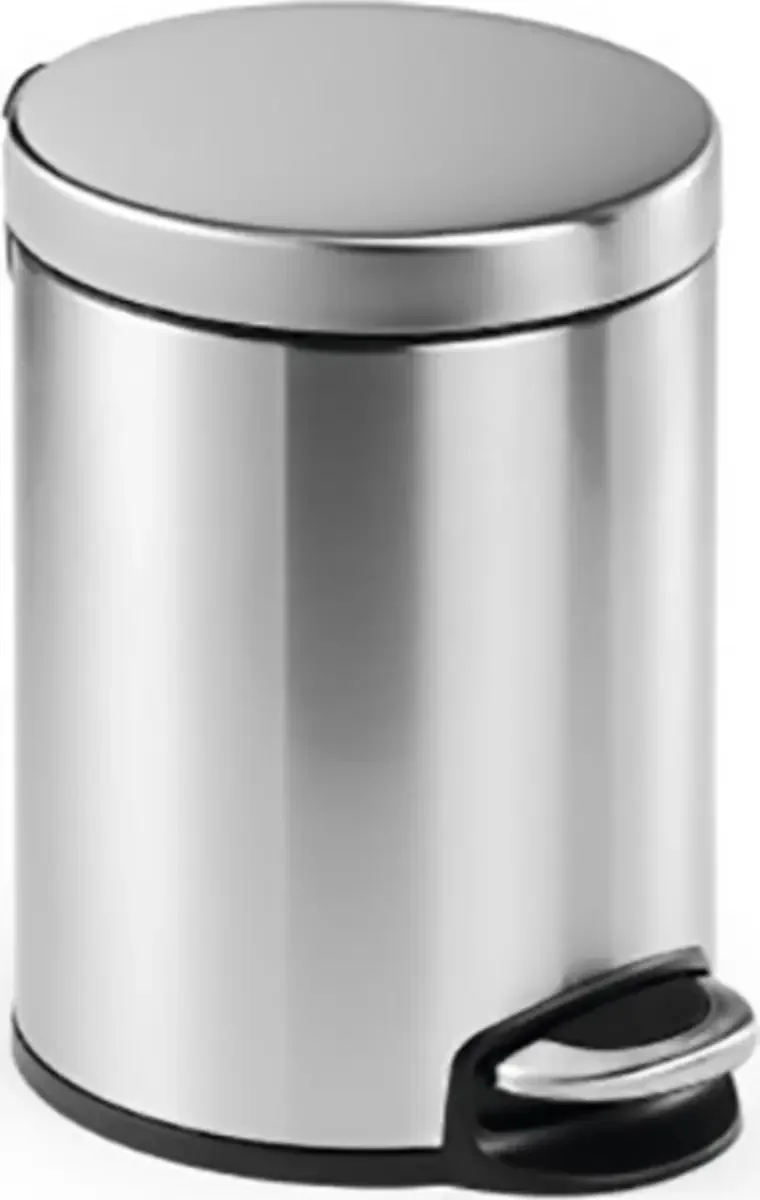 Pedaalemmer roestvast staal 5L rond, metaal-zilver by Durable in Silver – product photo