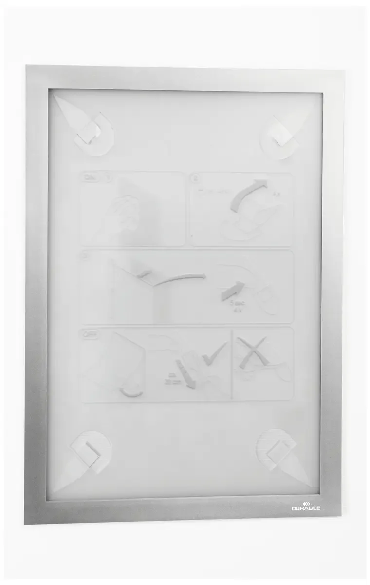 Durable 484323 porte-documents (l x h) 236 mm x 323 mm DIN A4 vertical, DIN A4 horizontal de Durable en Argent – photo produit