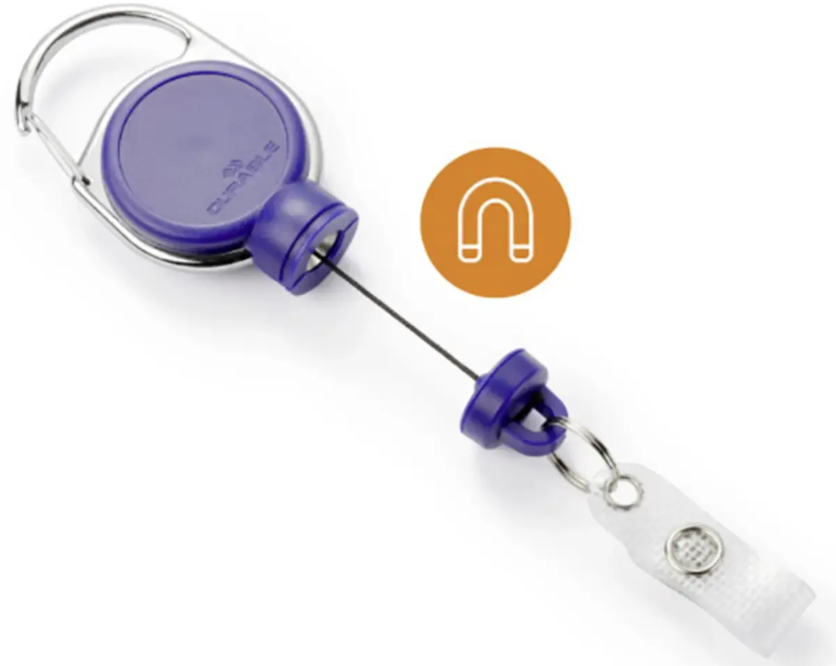 Durable 832907 Porte-carte didentité à enrouleur clip, porte-badge 1 pc(s) från Durable i Blå – produktbild
