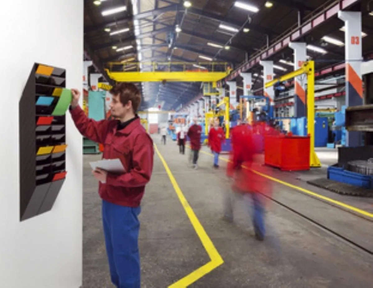 Flexiboxx folderhouder - 111,5 x 24 x 13,5 cm - 12 staande A4 vakken von Durable in Transparent – Produktfoto