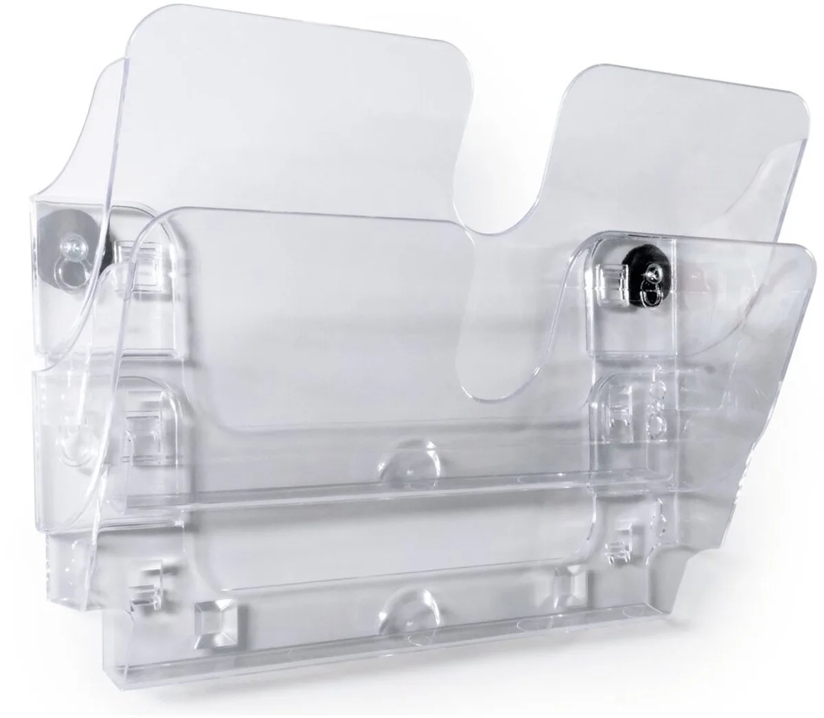 Flexiplus 1709022400 Folderhouder (wandmodel) 1 stuk(s) Aantal vakken: 2 von Durable in Transparent – Produktfoto
