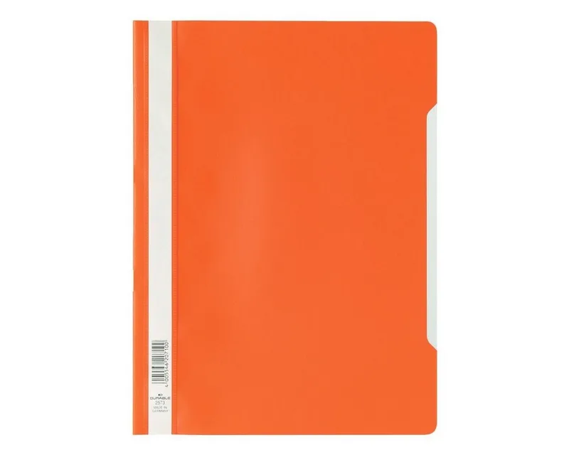 Hefter 2573, Format DIN A4, mit farbigem Rückendeckel van Durable in Oranje – productfoto