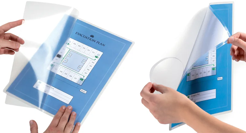 Kalt-Laminierfolie SEAL IT adhesive, selbstklebend van Durable – productfoto