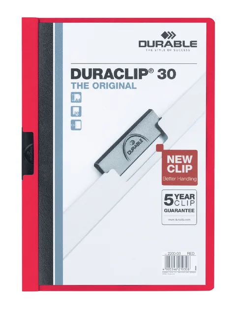 Klemmap Durable Duraclip A4 3mm 30 vellen rood by Durable – product photo