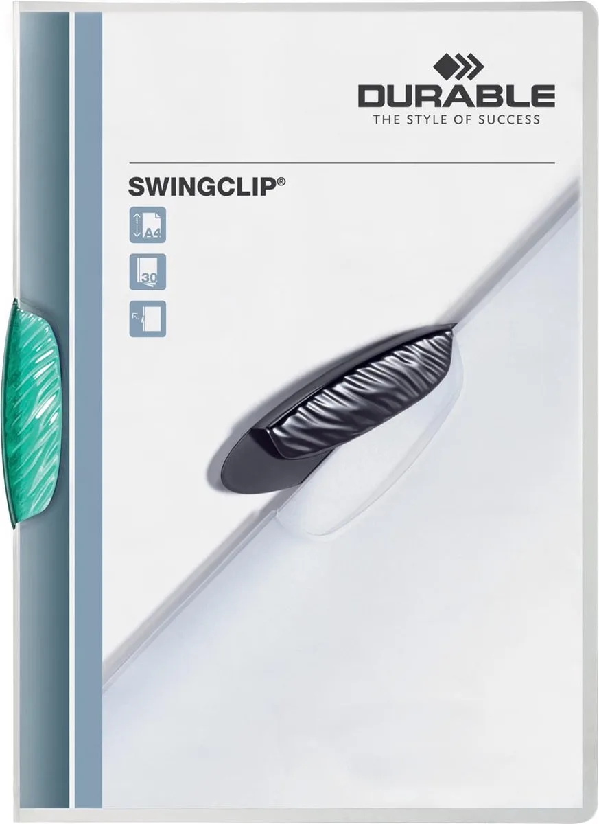 klemmap Swingclip transparant från Durable i Grön – produktbild