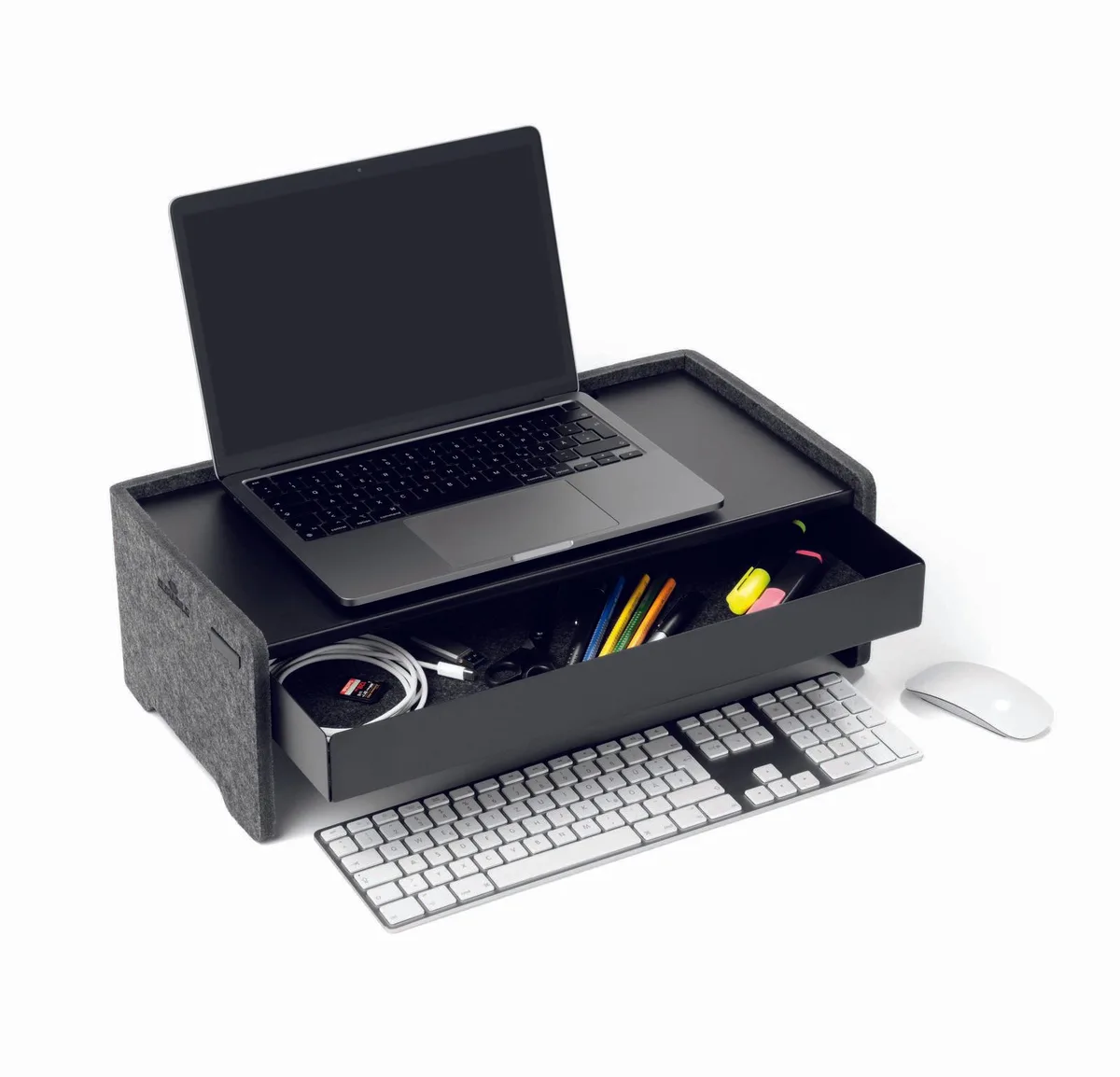 Monitorständer EFFECT Schublade schwarz by Durable – product photo