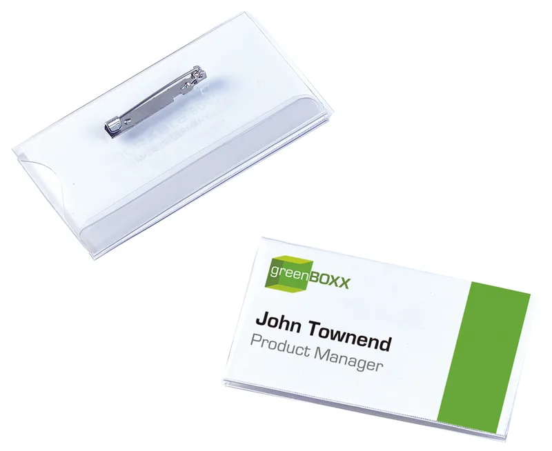 Namensschild, mit Plattennadel, 75 x 40 mm by Durable – product photo