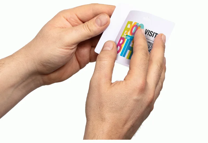 Namensschild , VISITOR BADGE, , aus Folie, weiß från Durable – produktbild