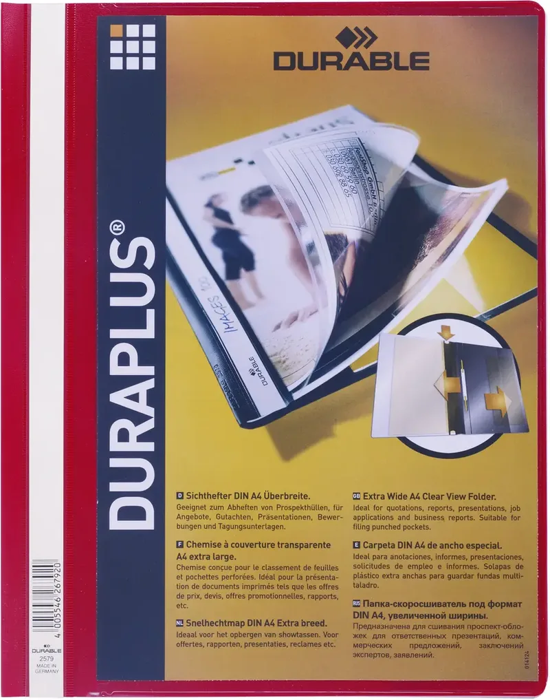 Offertemap met hechtstrip 257903 DIN A4 1 stuk(s) by Durable in Red – product photo