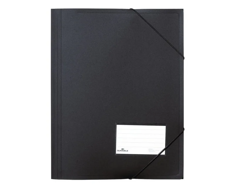 Organisationsmappe, DIN A4, bis 200 Blatt, mit Beschriftungsfenster by Durable in Black – product photo