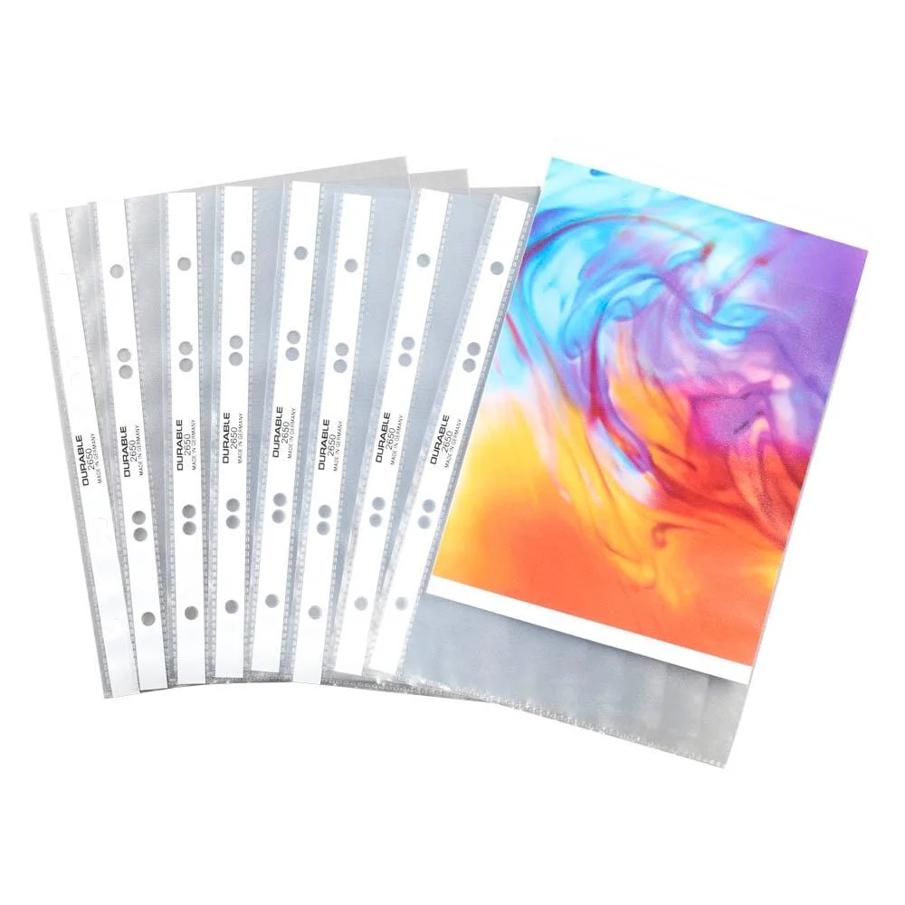 Prospekthüllen DIN A5 transparent genarbt 0,06 mm - 100 Stück de Durable – photo produit