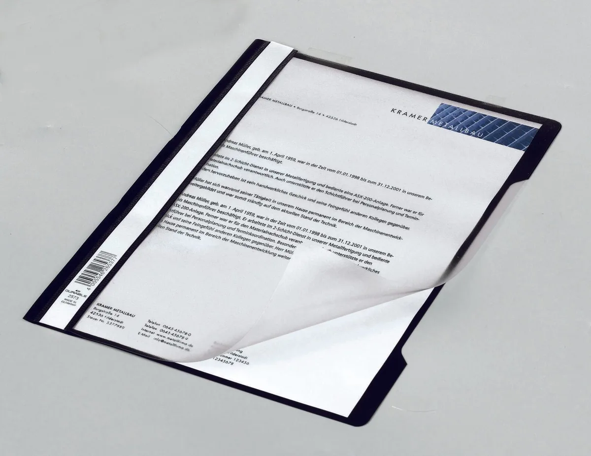 Schnellhefter DIN A4 Polypropylen (PP) schwarz fra Durable – produktbillede