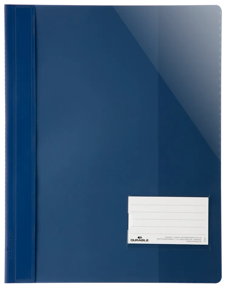 Schnellhefter Überbreit, A4+, PVC, dunkelblau de Durable – photo produit