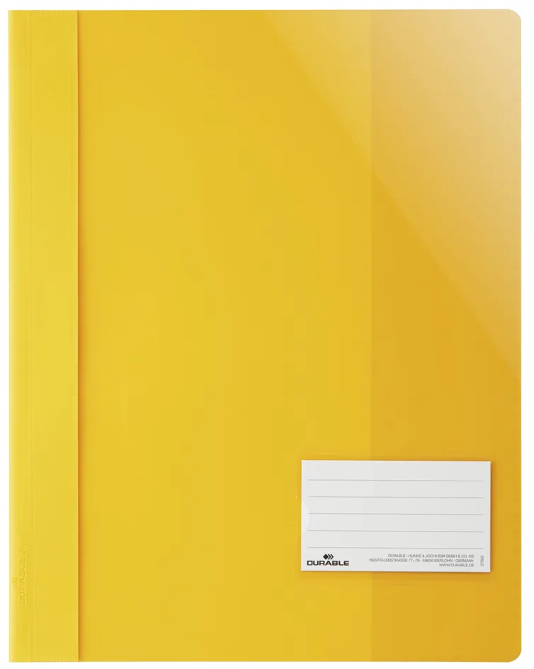 Schnellhefter Überbreit, A4+, PVC, gelb de Durable – photo produit