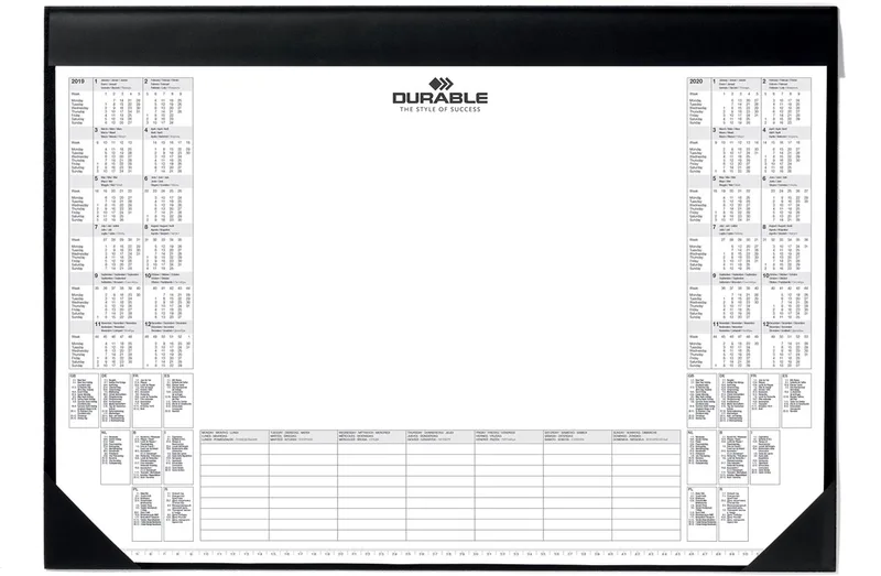 schrijfonderlegger met kalender 2026-2027 van Durable – productfoto