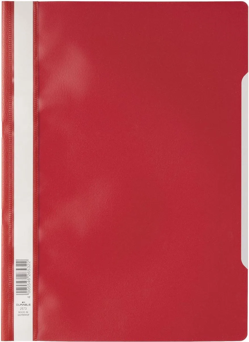 snelhechtmap ft A4 25 stuks de Durable en Rouge – photo produit