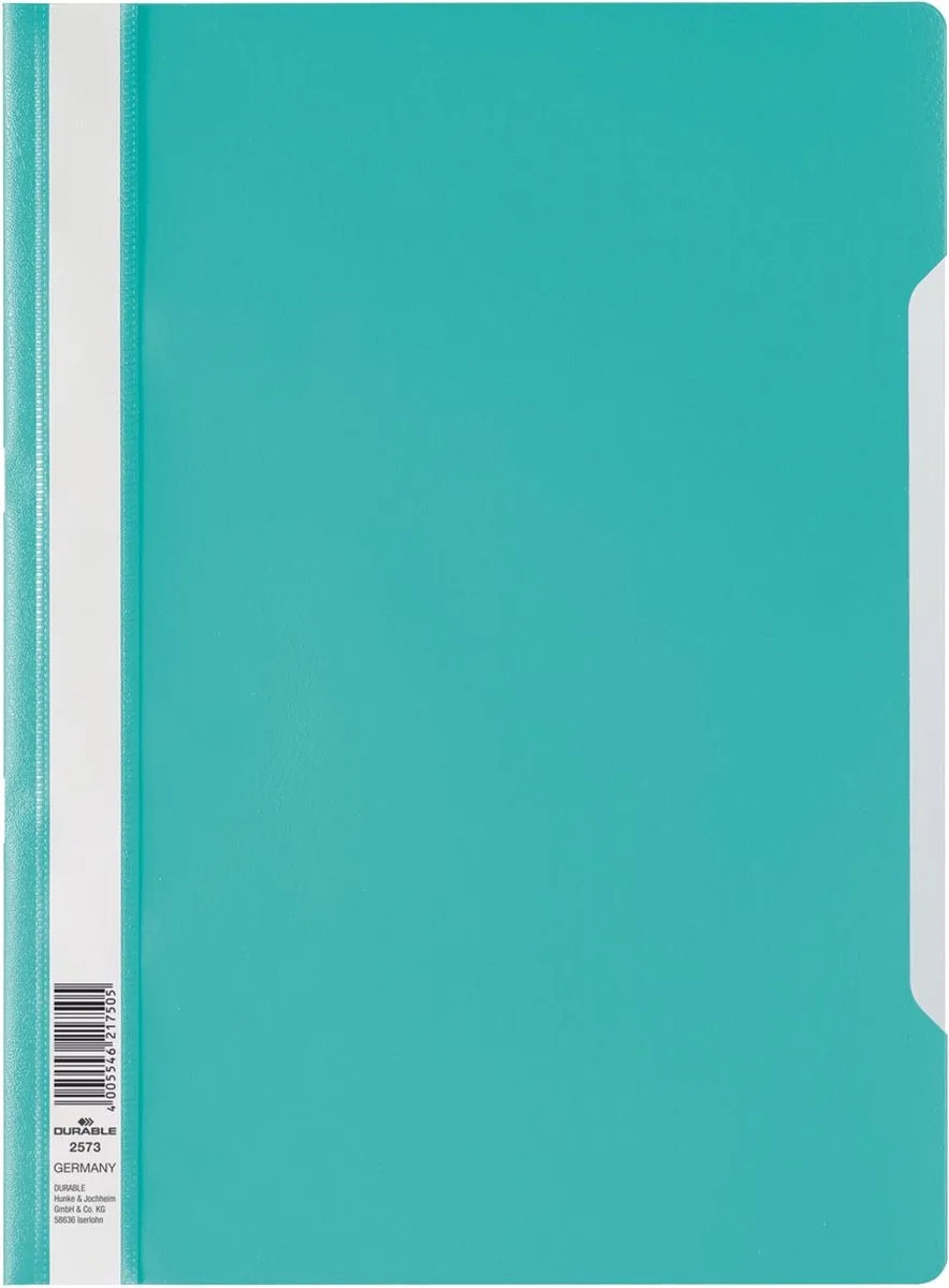 snelhechtmap ft A4 25 stuks de Durable en Turquoise – photo produit
