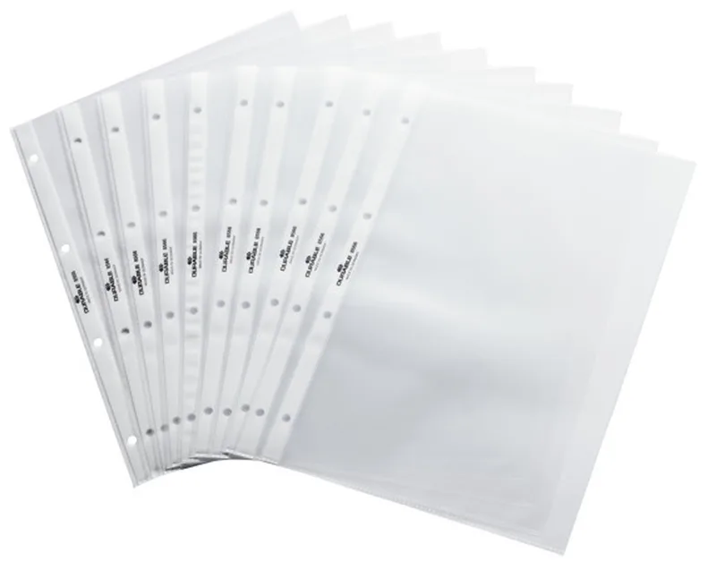 Tisch-Flipchart, A4 quer, schwarz, inkl. 10 Hüllen von Durable – Produktfoto