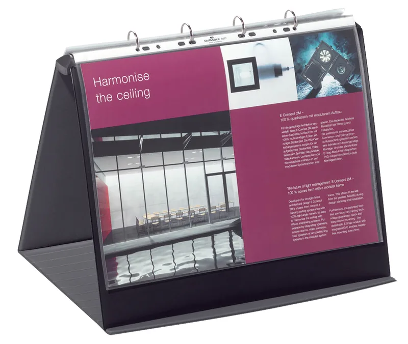 Tisch-Flipchart DURASTAR, A3 quer, schwarz van Durable – productfoto
