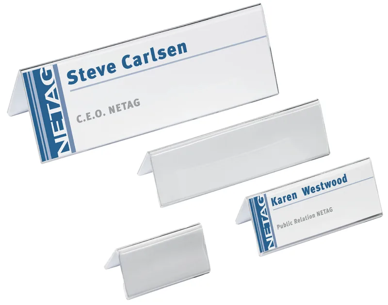 Tisch-Namensschild, Dach-Form, aus Acryl från Durable – produktbild