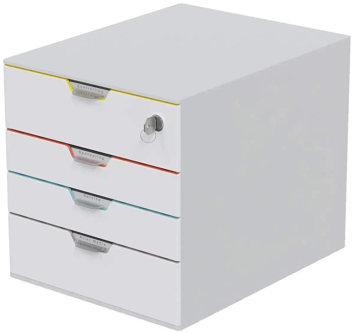 VARICOLOR MIX 4 SAFE - 7626 762627 Ladebox DIN A4, DIN C4 Aantal lades: 4 van Durable in Grijs – productfoto