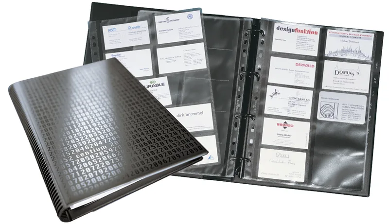 Visitenkarten-Ringbuch VISIFIX centium, schwarz de Durable – photo produit