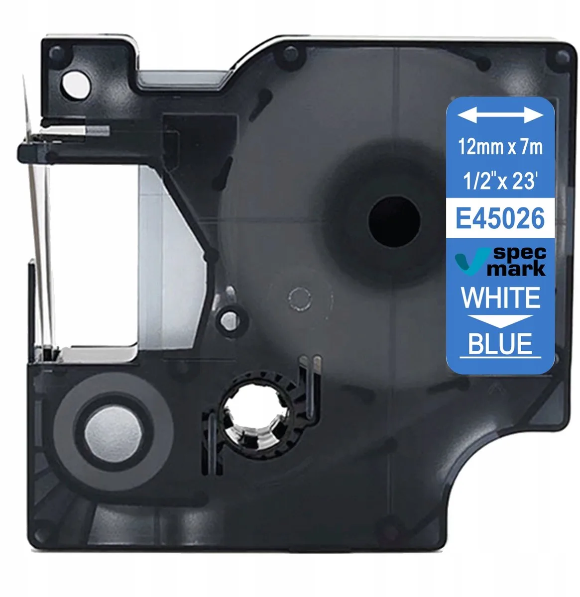D1 Tape 45026 12 mm - Vervanging van hoge kwaliteit de DYMO en Bleu – photo produit