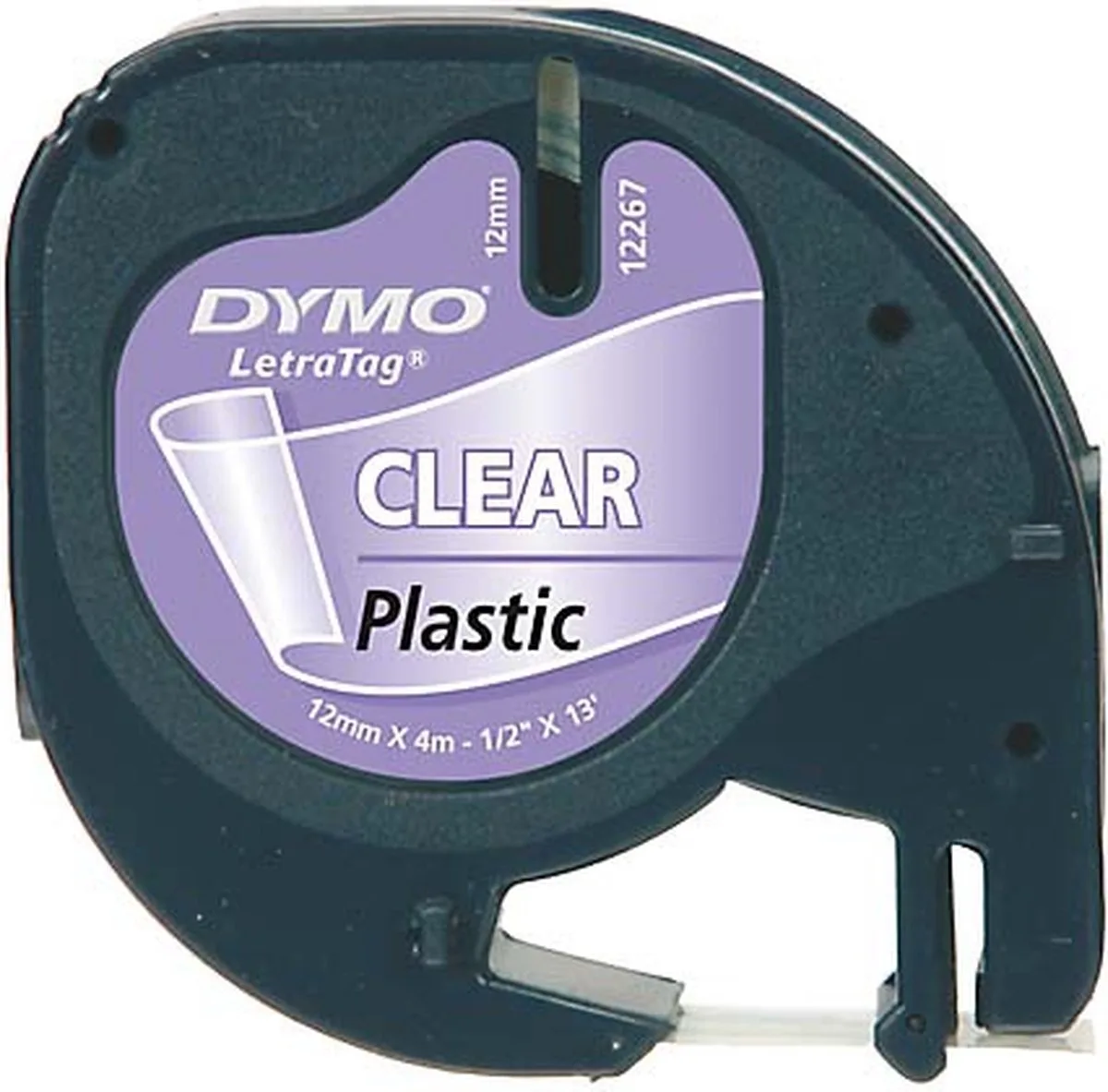 DYMO 12mm LetraTAG Plastic tape labelprinter-tape de DYMO en Noir – photo produit