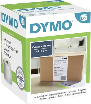 Etiket Dymo LabelWriter 5XL verzendlabel 104x159mm 1 rol á 220 stuks wit van DYMO – productfoto 3 van 3