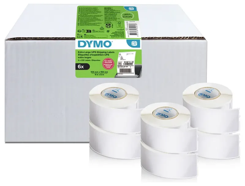 Etiket Dymo LabelWriter 5XL verzendlabel 104x159mm 6 rollen á 220 stuks wit by DYMO – product photo 2 of 2