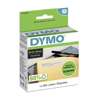 LabelWriter ORIGINAL Adressetiketten 25x54mm, 1 Rolle mit 500 Etiketten von DYMO – Produktfoto 1 von 2