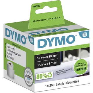 Etiket Dymo LabelWriter adressering 36x89mm 1 rol á 260 stuks wit de DYMO – photo produit 1 sur 3