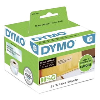 LabelWriter ORIGINAL Adressetiketten 26x89mm, 1 Rolle mit 260 Etiketten von DYMO – Produktfoto 1 von 3