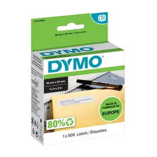 Etiket Dymo LabelWriter multifunctioneel 19x51mm 1 rol á 500 stuks wit van DYMO – productfoto 1 van 3