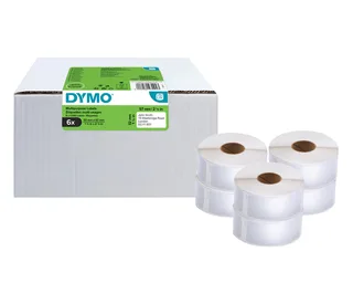 Etiket Dymo LabelWriter multifunctioneel 32x57mm 6 rollen á 1000 stuks wit by DYMO – product photo 1 of 2