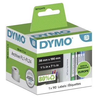 Etiket Dymo LabelWriter multifunctioneel 38x190mm 1 rol á 110 stuks wit by DYMO – product photo 1 of 2