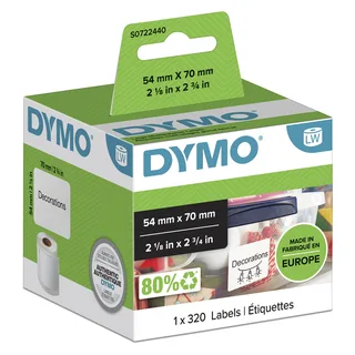 LabelWriter ORIGINAL Vielzwecketiketten 54x70mm, 1 Rolle mit 320 Etiketten von DYMO – Produktfoto 1 von 3