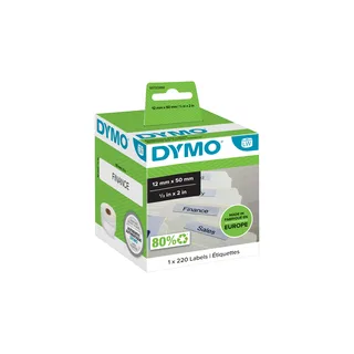 Etiket Dymo LabelWriter naamkaart hangmap 12x50mm 1 rol á 220 stuks wit by DYMO – product photo 1 of 3