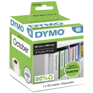 Etiket Dymo LabelWriter naamkaart ordner 59x190mm 1 rol á 110 stuks wit von DYMO – Produktfoto 1 von 2