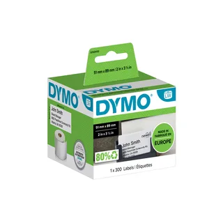 Etiket Dymo LabelWriter visitekaart 51x89mm 1 rol á 300 stuks wit by DYMO – product photo 1 of 2