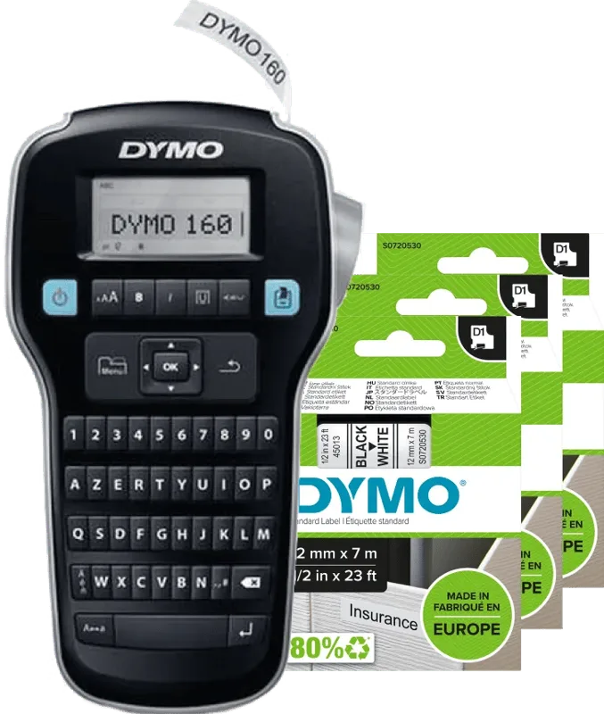 Labelmanager 160 Azerty + 3 extra labels von DYMO – Produktfoto