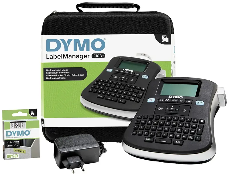 Labelmanager 210 D + SoftCase Beschriftungsgerät Geeignet für Schriftband: D1 6 mm, 9 mm, 12 mm van DYMO – productfoto