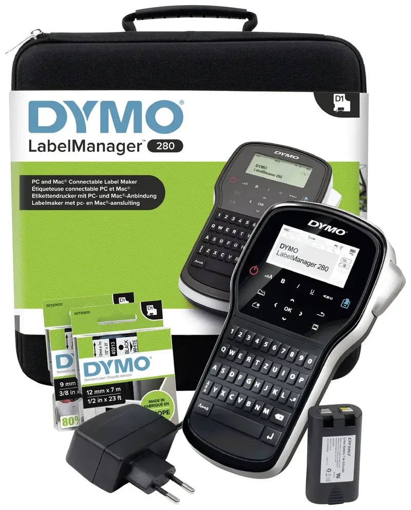 LabelManager 280 Kit Beschriftungsgerät Geeignet für Schriftband: D1 6 mm, 9 mm, 12 mm by DYMO – product photo