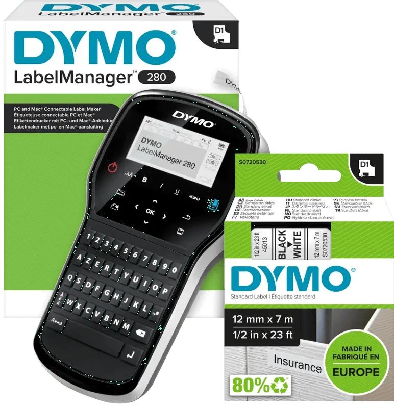 LabelManager 280 Labelmaker + 1 extra label von DYMO – Produktfoto