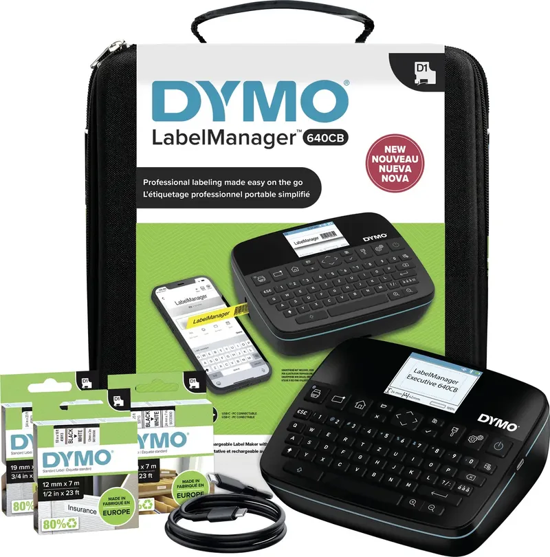 LabelManager Etikettendrucker Geeignet für Schriftband: D1 6 mm, 9 mm, 12 mm, 19 mm, 24 mm de DYMO – photo produit