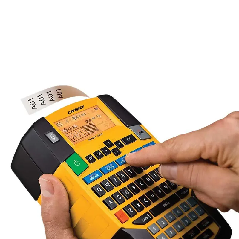 Labelprinter Dymo Rhino 4200 industrieel qwerty 19mm geel in koffer de DYMO – photo produit 2 sur 6