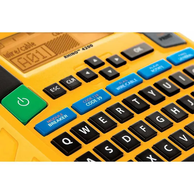 Labelprinter Dymo Rhino 4200 industrieel qwerty 19mm geel in koffer de DYMO – photo produit 6 sur 6