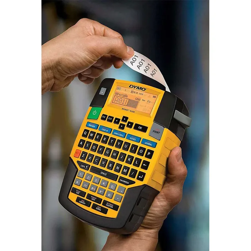 Labelprinter Dymo Rhino 4200 industrieel qwerty 19mm geel in koffer de DYMO – photo produit 4 sur 6